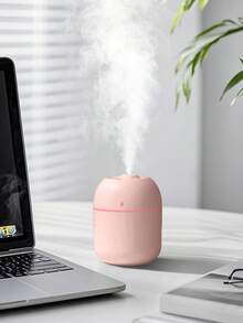 1 pieza Humidificador portátil de niebla fría de 220ml, 7 colores de luz y apagado automático - Perfecto para viajes, hogar y dormitorio - Rosa - Ver 2