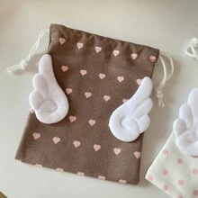 Fashion Canvas Star Bundle Pocket Travel Cosmetics Stationery Dustproof Storage Bag