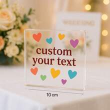 1pc Acrylic Ornaments Personalized Mom Gifts, Custom Name Sign, Customizable Home Decor, Mother's Day Gift, Bedroom Decor, Personalized Room Decorations, Customizable Photo Gifts,Graphic Print