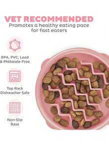 Outward Hound Fun Feeder Slo Bowl, Slow Feeder Dog Bowl, Medium/, Turquoise