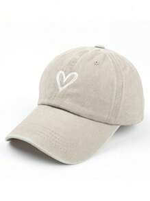 1 Stück Unisex Baseballkappe mit einfarbigem Lässig Stickerei Muster, vielseitiger Polyester Snapback Hut für Outdoor-Aktivitäten und den täglichen Gebrauch