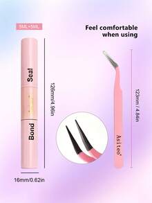 Asiteo 280 件 DIY 睫毛延长套装、单根睫毛套装、睫毛粘合剂和睫毛镊子 - 彩色 - 查看 6