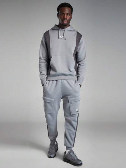  Nike Air Mens Overhead Tracksuit Full Set Panel Hoodie Pullover Sweatshirt Joggers