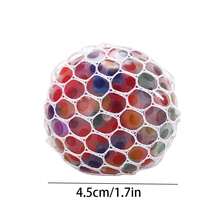 1个渐变色葡萄捏捏乐玩具，TPR软胶材质，触感柔软，适合儿童/成人，是完美的生日/节日礼物，颜色随机，开斋节礼物 - 彩色 - 查看 9