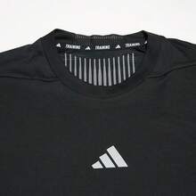 Adidas Small Fit Summer Men's Lightweight Sports Short Sleeve Fitness Training Crew Neck Slim Fit T-Shirt IS3739 - Black - View 2