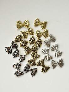 Fashionable & Minimalist Gold/Leopard Print Butterfly DIY Decor (Random Mixed), Suitable For Making Women's Earrings, Necklaces, Phone Cases, Bags, Pendants, And Other Accessories, Ideal For Holiday Gifts Like Mother's Day, Halloween, Christmas, Valentine's Day, New Year, Charming Jewelry Making Materials - Multicolor - View 3