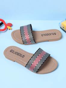 1 Pair Summer Kids Woven Strap Open-Toe Sandals, Casual & Fashionable, Unisex Flat Beach Shoes Suitable For Daily, Vacation & Travel