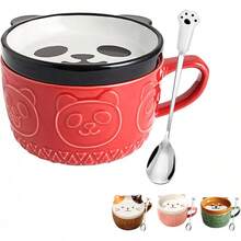 Regalos para mujeres,  taza divertida, tazas de café con tapa, mujeres, Navidad, regalo de cumpleaños - Panda - Ver 2