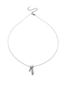 1pc Minimalist Elegant Pineapple Zirconia Pendant Necklace, Suitable For Men And Women Daily Wear, Perfect For Summer Travel, Graduation Season, Valentine's Day Gift