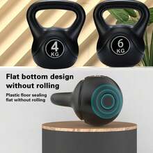 4-10KG Cement Kettlebells, Suitable For Gym, Home Use, And Gifting To Friends, Can Exercise Rolling, Weightlifting, Squats, And Abs - Black - View 1