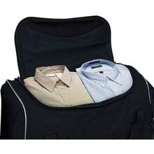 Large 36" Drop-Bottom Rolling Duffel With Telescopic Handle - Black