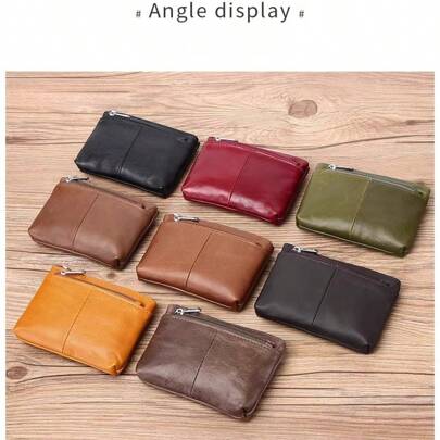 Minimalist Japanese Style Waterproof Mini Coin Purse Suitable For Students Men & Women Holds Keys Earphones Cards Leather Coin Pouch For Women Wallet Mini Wallet Purse Wallet Coin Wallet