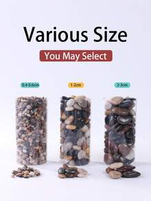 Colorful Decorative Pebbles Suitable For Gardens And Homes -0.3-3 Cm, Multi-Color Stones (White, Black, Yellow, Gray, Purple, Blue, Green) Suitable For Indoor Plants, Outdoor Landscapes, And Holiday Decorations - Perfect For Terraces, Potted Plants, Bathrooms, Aquariums, And Micro Landscapes, Holiday Decorations | Natural Appearance | Beauty, Garden Decorations