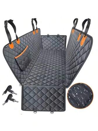 Bilsätesöverdrag för hundar, 100 % vattentätt sätesöverdrag, reptåligt mjukt baksätesöverdrag för bil, bilkuddar