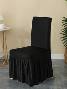 1/4 chiếc Vỏ bọc ghế dài bằng lụa sữa màu trơn, bọc toàn bộ, chống trượt, bền, có thể giặt, độ đàn hồi cao, co giãn, dễ dàng vừa vặn với vỏ bọc bảo vệ đồ nội thất thông dụng, thích hợp cho tiệc tùng, đám cưới, tiệc chiêu đãi, sự kiện, ăn uống, lễ kỷ niệm - màu đen - Xem 8