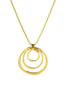 1 Piece Of Long Chain New Round Asymmetrical Silver Necklace With A Retro, Simple And High-End Feel Pendant Suitable For Women To Wear At Banquets And Events