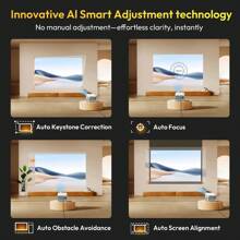 XGODY Proyector inteligente Android 11, 18000LMS, 1080p, 4K, 3D, 5G, WiFi, enfoque automático, video, cine en casa, BT 5.2