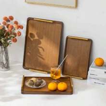 [Nordic Style] Wooden Kitchen Storage Tray, Minimalist Multi-Purpose Organizer Rack, Utensils & Condiment Storage Box