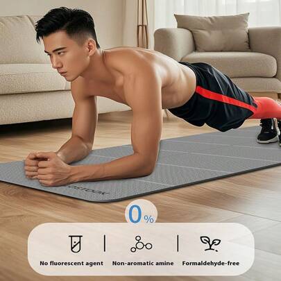 1pc Foldable Non-Slip Thick Yoga Mat, Fitness Exercise Mat, Soundproof Home Gym Thick Workout Mat