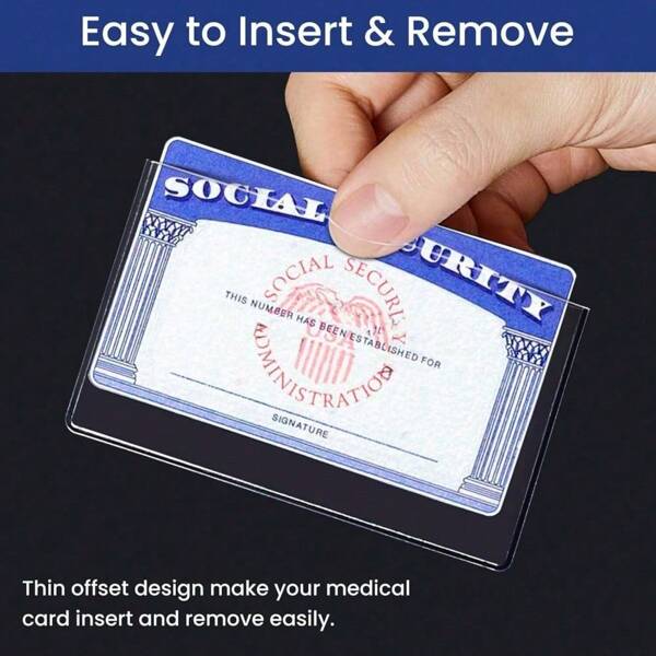 Medicare Protector Sleeves Transparante PVC Waterdichte Medische/Kaart/Sociale Zekerheidskaart Beschermer - Transparante Vinyl Plastic Hoezen Voor Verzekering & Sociale Zekerheid Metro & Licentie of Kaarten Kaarthouder Kaarthouder Portemonnee Visitekaartjeshouder Creditcardhouder ID-kaarthouder Kaarthouder Vrouwen Voor Vrouwen Voor Mannen Kaarthouder