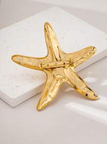 1 pièce Broche étoile de mer minimaliste, accessoire polyvalent pour femme pour les fêtes, les voyages, le port quotidien, cadeau d'été