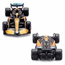 Burago Modellino in lega di  MCL36 F1 in edizione da collezione 1:43, con casco del pilota da corsa e custodia in plexiglass premium, per gli appassionati di auto, edizione limitata che celebra 14 anni di storia delle corse