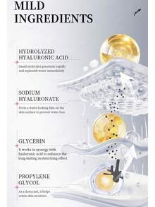 1 Bottle Platinum Hyaluronic Acid/Cherry Blossom Anti-Wrinkle Essence, Deeply Hydrating, Brightening, Reduces Moisture Loss And Dullness, 30ml - Clear - View 8