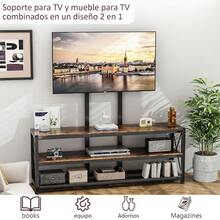 Mueble TV with Stand,para Televisor De 32 a 65 Pulgadas Mueble TVs,Mueble De TV Abierto de 3 Niveles,Centro De Entretenimiento para TV,El Tamaño es 115*34*53CM. (Brown) - por defecto - Ver 2