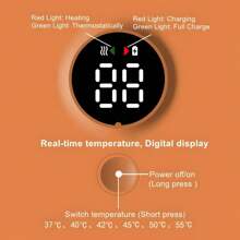 1pc 6-Gear Temperature Display Bottle Warmer With Rechargeable Battery, Warmer & Bottle Heater For Babies, Portable USB Heated Leather Gift, Suitable For Newborn Baby Boys And Girls
