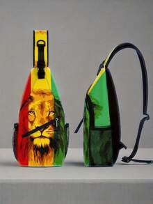 Reggae Rastafari Lion Pattern Men Large Capacity Chest Bag, Green Leaf Flag Print Crossbody Bag, Shoulder Bag, Sports Bag, Travel Bag, Suitable For Daily, Travel, Work, Campus, Vintage Philippine Flag Large Capacity Chest Bag - Multicolor - View 2