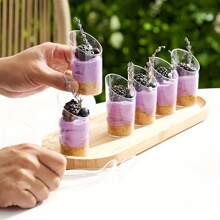 10/20/40/50 pièces Mini coupes à dessert avec cuillères, petites coupes en plastique transparent inclinées pour pudding, mousse, gelée, fête. Convient pour mini gâteaux glacés, décoration de desserts, anniversaire, mariage et autres événements
