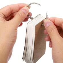 50 张/套白色索引卡带活页夹环，2.2 X 3.5 英寸空白抽认卡，牛皮纸抽认卡带活页夹环，适用于办公室、学校、书签、学习、食谱卡（白色） - 白色 - 查看 4