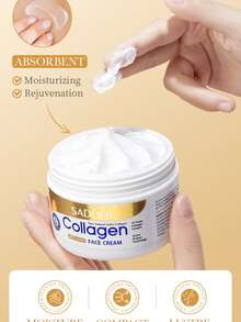 SADOER 3 件套胶原蛋白护肤套装,100g 保湿霜,30ml 精华液,20g 眼霜,保湿滋养,适合所有肤质,焕活套装,送给妈妈、女朋友的礼物,抗衰老美白 - 白色 - 查看 7