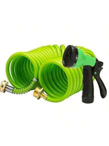 AUTOMAN EVA 25ft Expandable Garden Hose – 7-Pattern Nozzle, Anti-Kink, Auto Recoil, Lightweight & Durable