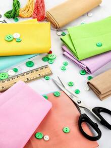 1pc Solid Color High Gram Weight Polyester Fabric, For Quilting, Sewing, DIY Crafts, Scrapbooking, Handmade Projects, Sewing Fabric - Multicolor - View 5