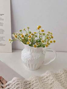 1 个便携式树脂花瓶，复古花瓶形状，高端纹理花瓶，适合家庭客厅装饰，卧室装饰，办公室和学生，存储，婚礼装饰，家居装饰，珠宝收纳，派对装饰，最佳礼物，秋季装饰，秋季