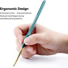 Transon Detail Thin Paint Brush Set 6pcs For Model Minature Craft And Art Painting Green - 6 Pcs - View 4