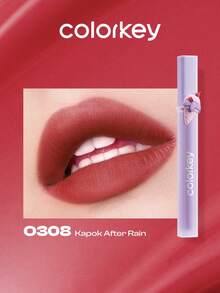 COLORKEY Soft Matte Lip Gloss, Lip Tint, Liquid Lipstick, Moisturizing Matte, Long-Lasting, Non-Stick, Waterproof, Fade-Resistant, Lip Care, Creates Refined Lip Makeup. Cosmetic Brand Product Suitable For Women And Girls, Ideal For Autumn/Winter Season, Can Create Latte Makeup, Y2K Makeup, 90s Makeup, Cool Girl Makeup, Lip Makeup Matching, Bridal Makeup, Valentine's Day Gift - O308 Kapok After Rain (Ice Cream Dream Edition) - 查看 10