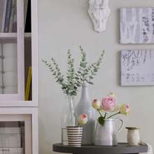 Artificial Eucalyptus Leaves, Green Branches For Home Party, Garden, Wedding Decoration, Floral Bouquet, Outdoor Garden Table Centerpiece, Wreath, Fake Eucalyptus Leaves European Decor, Room Decor, Photography Backdrop, Paired With Artificial Flowers (Note: Shedding Of Frost Is Normal Due To The Artificial Nature, Please Purchase Carefully),Fake Plants