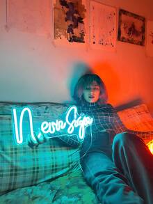 1pc Customized LED Neon Light Sign, Personalized Neon Sign Gift, Neon Name Sign, LED Neon Light Custom Sign, Customizable Neon Light Sign For Wedding Decor, Personalized Neon Light Sign Wedding Birthday Gift, Neon Light Logo Sign, Bedroom Neon Light Sign, Wall Decor, Home Decor - Multicolor - View 7