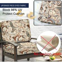 Local Delivery- Outdoor Cushion Slipcovers Waterproof 4 Pack Patio Chair Seat Cushion Covers With Zipper And Tie, 22 X 20 X 4 Inch, Replacement Cover Only - Vintage - View 3