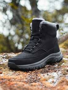 （已售出700多双）冬季保暖男士靴子，防水雪地靴，男士抓绒徒步鞋，户外防滑鞋，尺码39-48，适合徒步和登山（不对称图案） - 909 - 查看 19