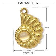 1 件不锈钢时尚珠宝配饰，海滩和花园系列，手工制作的 DIY 吊坠、项链、手链、耳环配件 - 彩色 - 查看 10