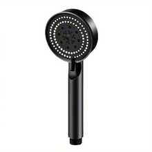 高压手持花洒，5 种喷水模式，ABS 树脂壁挂式浴室花洒 - 圆形设计，安装方便，淋浴配件，风格简约，结构坚固，适合公寓生活