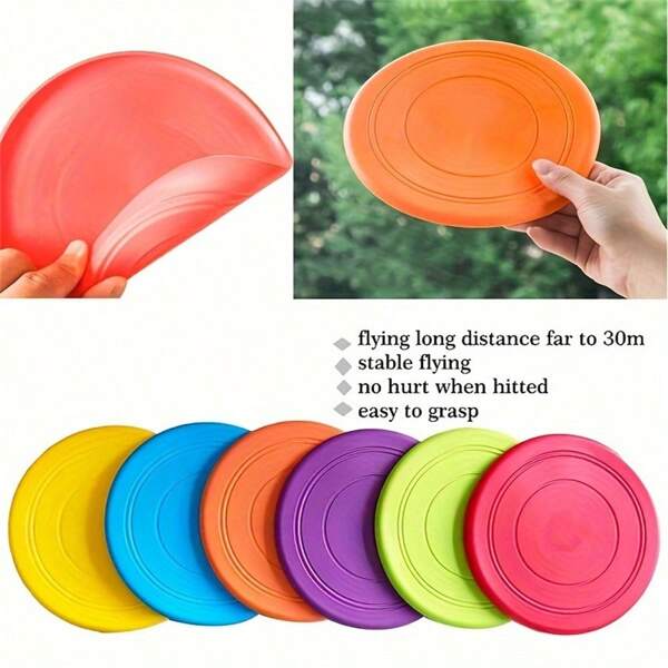 3 pièces/6 pièces Set de frisbees en silicone de couleurs assorties - Structure, design portable, lancer facile - Idéal pour les jeux de jardin, les fêtes et les cadeaux d'été
