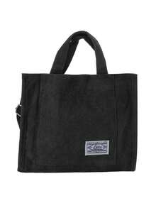 Bolsa de almuerzo de lona de pana, caja de almuerzo con cordón, bolsa de picnic de tela, pequeña bolsa de mano, recipiente de comida, bolsa de almacenamiento de alimentos para volver a la escuela, bolsa de accesorios para el almuerzo escolar, bolsa de almuerzo para mujeres, accesorios de picnic - Multicolor - Ver 8