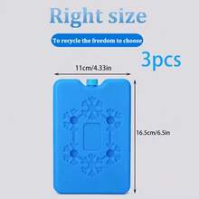 2pcs/3pcs/6pcs/8pcs/12pcs Reusable Lunch Box Ice Packs, Ultra-Thin Freezer Packs, Long-Lasting Cooling Packs, Blue Refillable Ice Boxes, Suitable For Commercial Air Conditioning Fans, Cold Chain Refrigeration, Transportation Refrigeration, Household Refillable Ice Boxes, Applicable For Holidays, Family Gatherings, Parties And Other Occasions. - Multicolor - View 9