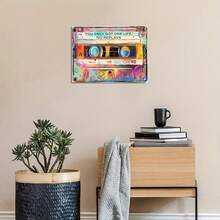 1 Tranh nghệ thuật băng cassette cổ điển thập niên 80, tranh treo tường bằng vải canvas với dòng chữ "You Only Live Once" (Bạn chỉ sống một lần), áp phích âm nhạc trừu tượng sống động, sẵn sàng treo trang trí cho phòng khách, phòng ngủ, văn phòng, quán cà phê - Món quà lý tưởng, trang trí tường quán cà phê | Nghệ thuật độc đáo | Tranh in trên vải canvas hiện đại, tranh treo tường khổ lớn, phẳng 2D, hoàn hảo cho trang trí phòng. - Nhiều màu - Xem 4