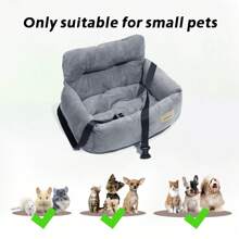 1pc- Detachable Pet Car Seat Cushion, Pet Bed, Suitable For Medium And Small-Sized Cats And Dogs,Plush Square Pet Bed, Dog Cat Warm Sleeping Pad Soft Pet Supplies For Home Use