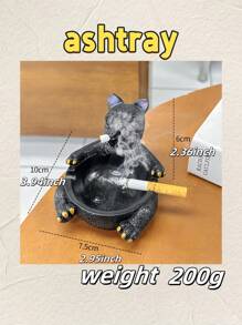 1pc Resin Multi-Color Ashtray Creative Personalized Home Living Room Anti-Flying Ash Dustproof Cute Dog Office Anti-Smell Ashtray